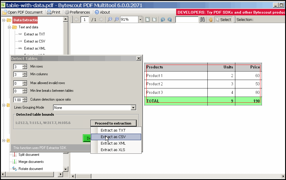 ByteScout PDF Multitool Business Key